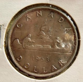 Canada Silver Dollar high grade 1953 A UNC ???