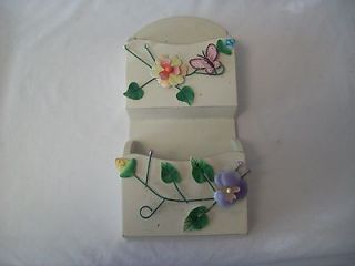   slots/pockets 3 D Floral butterfly Wall Mail Organizer/Holder