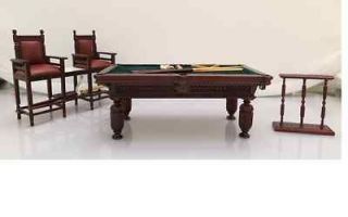   Miniature furniture play Billiard pool room Table set Chair New
