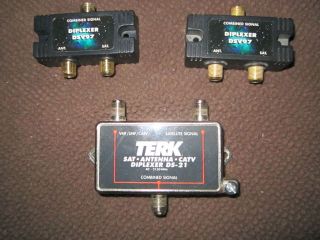 Diplexer Splitter Combine Cable TV Satellite Switch Lot of 3