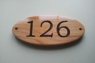 Hardwood House Number Sign ,House Number, Name Plaque Funny Signs