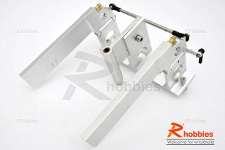 RC Boat Ship 140mm CNC Aluminum Twin Helm Rudder + Water Inlet + Shaft 