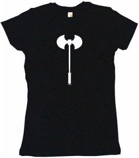 Medieval Battle Axe Womens Tee Shirt Pick Size Small XXL + 7 Colors S 