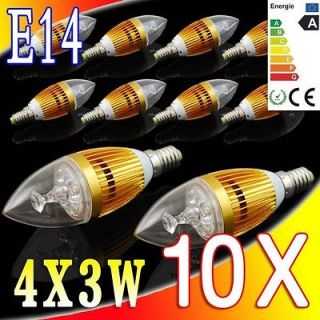 10pcs AC85~265V E14 Warm White 12w LED Crystal Light LED Spot Light 