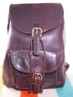 Vintage ROBERT CHEAU Oiled Leather Large Rucksack Backpack