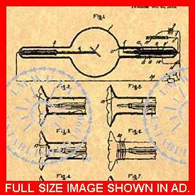 1913 COOLIDGE XRAY Patent   X Ray Vacuum Tube #595