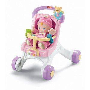 Fisher Price Walker Baby Doll Stroller Music Toy Kid Girls Pretend 