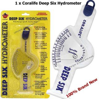   Deep Six Sea Marine Reef Salt Water Meter Aquarium Hydrometer Reader