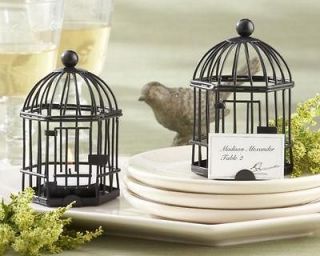 Black Birdcage Tealight Luminaries Name Place Card Holders 4 Tall 