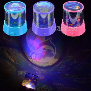   Color Changing LED Flash Projector Projection Night Light Lamp New