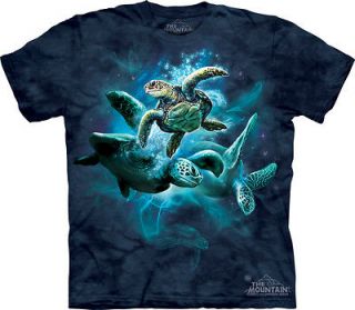 The Mountain Aquatic Collection T Shirts #3288 Sea Turtle Collage