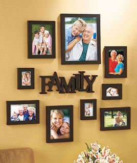 New 10 Piece Family Picture Photos Frame Set Wall Collage Decoration