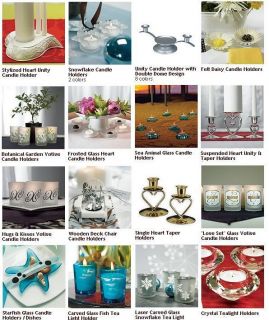 WEDDING RECEPTION TABLE DECORATION FAVOR CANDLE HOLDERS / CONTAINERS