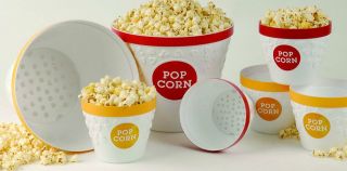 GOURMAC Popcorn Buckets 3pc Yellow NEW