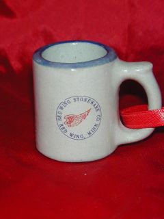 Red Wing 2001 Mini Water Cooler Mug Crock Ornament Stoneware Pottery
