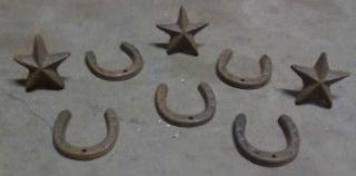   of Rustic TEXAS tiny HORSESHOES & NAIL STAR WESTERN items   wall Decor