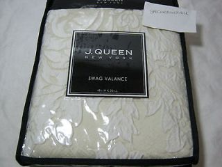 New J. Queen Duchess Swag Window Valance 49x33 Ivory NIP