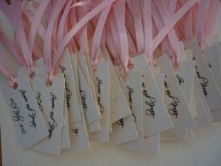20 x Personalised Wedding Favour/Christe​ning/Party Gift Tags with 