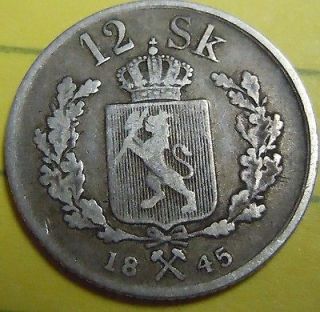 DENMARK 16 SKILLING 1856 VERY FINE DANISH SILVER COIN