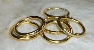 Ring 1 1/4 Steel Welded Brass Plated metal Pack of 4