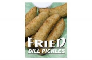 HUGE Fried Dill Pickles 18x24 Decal for Food Stand   Midway 
