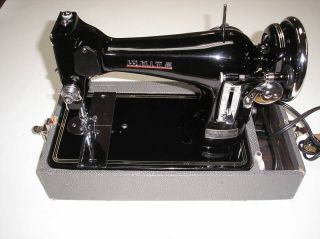 Vintage White Model #128 Heavy Duty Sewing Machine
