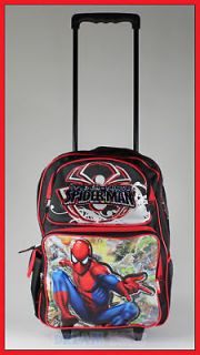 16 Spiderman Rolling Backpack Rolle​r/Bag/Wheeled/​Boys