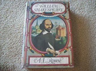 William Shakespeare A Biography by A.L. Rowse, Vintage Hardback 