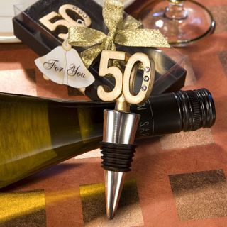 40 50th Anniversary/Bi​rthday Wine Bottle Stopper Favors