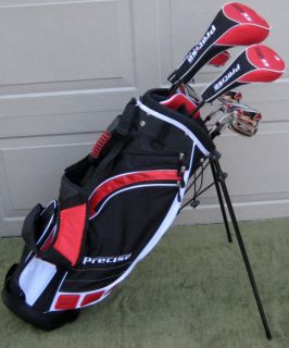 NEW Complete Tall Mens Left Handed Golf Club Set & Bag Driver Wood 
