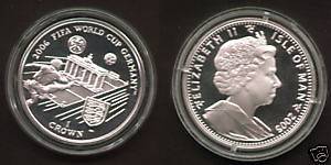 ISLE OF MAN*2006 SOCCER/FOOTBALL WORLD CUP*1 CROWN*SILVER PROOF