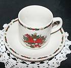 Ten Strawberry Street O Christmas Tree Dinnerware China Cup and Saucer 