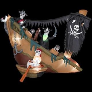 HALLOWEEN ANIMATED GHOST GHOUL PIRATE SHIP WRECK INFLATABLE AIRBLOWN 