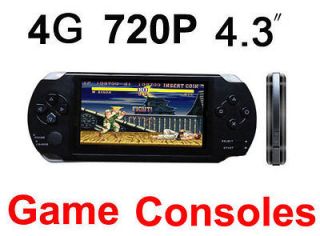 Black New 4GB 4.3  MP4 MP5 Player 720P TV OUT Game console system 