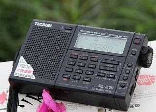 New TECSUN PL 210 FM STEREO MW LW SW WORLD BAND Dual Conversion Radio