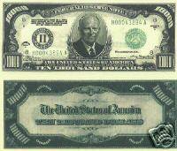 10000 dollar bill ( great w/ gold ) 10   PACK