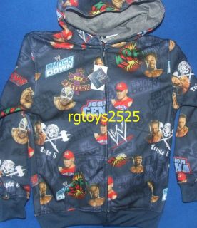 WWE John Cena HHH Kofi Kingston Size 4 5 XS Sweatshirt Jacket Hoodie 