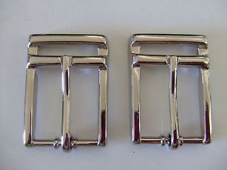 Lot Of 2 Nickel End bar/Harness Belt Buckles By Ribco USA