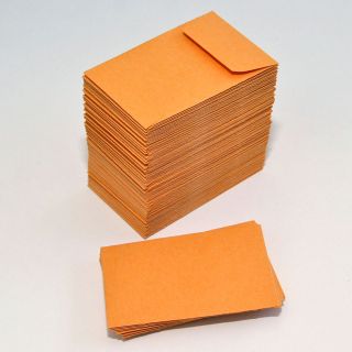 100 Kraft Mini Envelopes 2 1/4 x 3 1/2 57mm x 88mm New