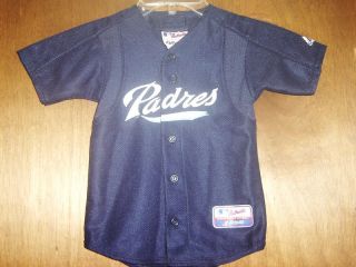  DIEGO PADRES MLB Authentic Majestic Throwback Jersey Youth Boys Lrg
