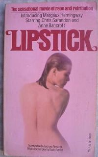   LIPSTICK 1976 Margaux Hemingway Anne Bancroft Photo Cover L@@K
