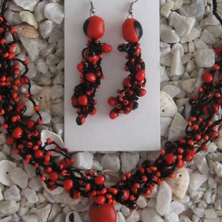 Jewelry Set Necklace + Earrings HUAYRURO  Seeds