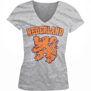   Crest Junior Girls V neck T shirt Netherlands Amsterdam Dutch Football