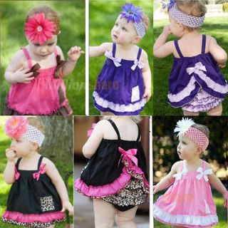 New Cotton Girl Ruffle Baby Suit Dress Skirts Pettiskirt Bloomer Nappy 