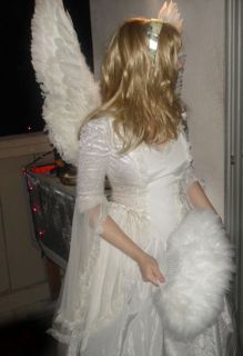 White Angel Marie Antoinette Princess Dress Christmas Costume Full 