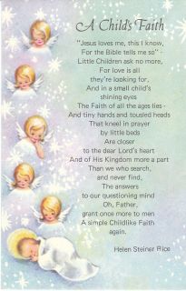   Christmas Card Angels A Childs Faith Helen Steiner Rice Poem Angel
