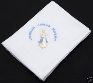 Top Quality PERSONALISED Flannelette Sheet PETER RABBIT