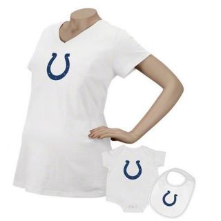 Indianapolis Colts Reebok Primary Logo Maternity Top & Infant 3 Piece 