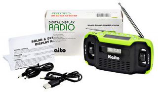   DIGITAL AM FM EMERGENCY SOLAR DYNAMO CRANK USB RADIO / FLASHLIGHT