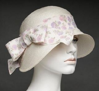 ANDRÉ ™ Ladies Alura Straw Face Framing Bonnet Cloche Bell Hat